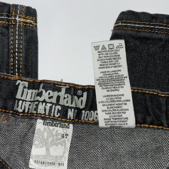 Timberland Boys Vintage Baggy straight leg Jens size 4T 6 pocket dark wash - Picture 5 of 8